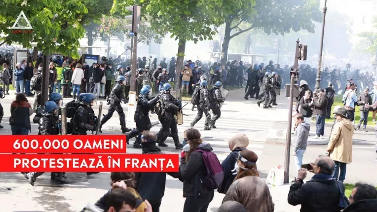 600.000 de oameni protesteaza in Franta fata de reforma pensiilor