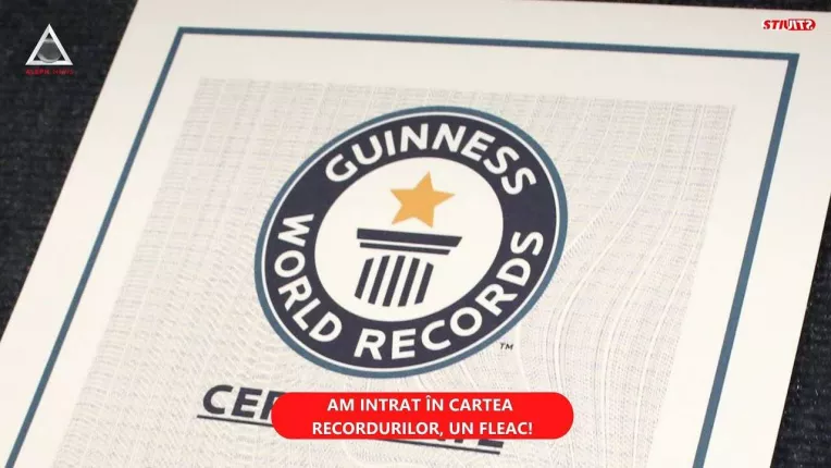 Am intrat in Cartea Recordurilor, un fleac!