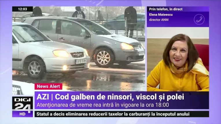 Cod galben de viscol si ninsori abundente, pana sambata seara