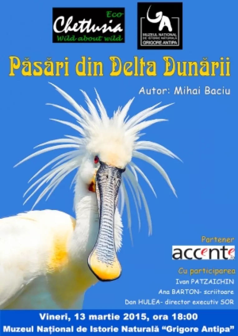 Lansare de carte la Muzeul Antipa: Mihai Baciu, Pasari din Delta Dunarii