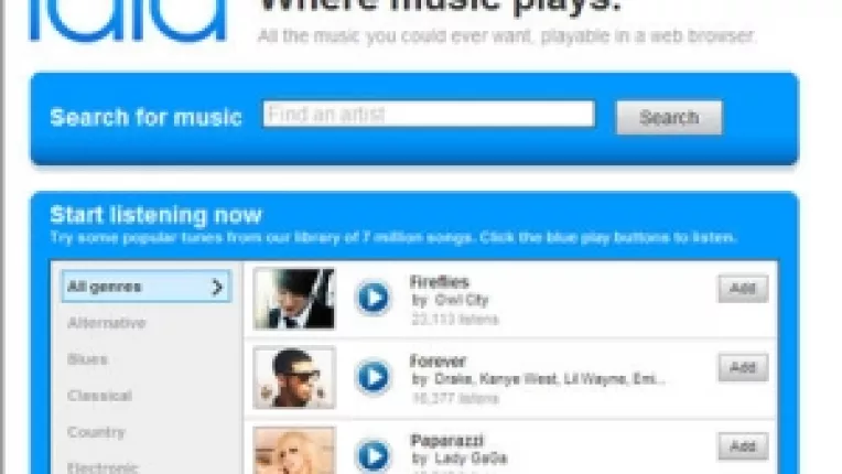 Lansare: Un nou serviciu muzical Google, in parteneriat cu Lala si iLike