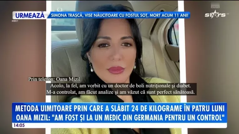 Oana Mizil a slabit 24 de kilograme fara sa tina dieta