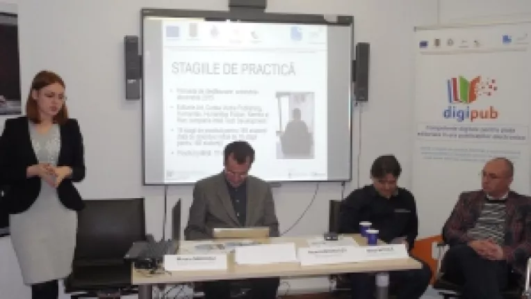 Proiectul european DIGIPUB a oferit practica platita in edituri pentru 165 de studenti