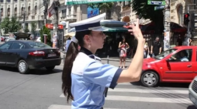 Razie a politiei rutiere in Bucuresti