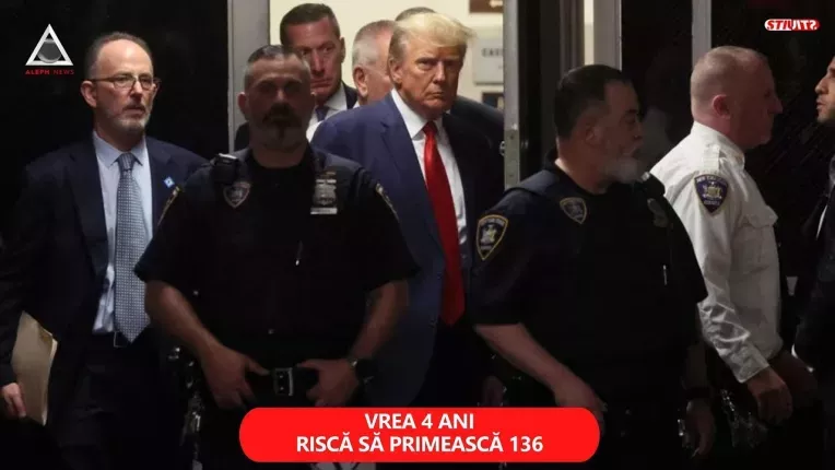 Trump risca 136 de ani de inchisoare